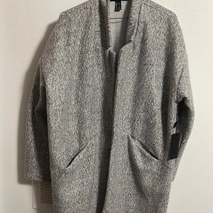 Forever 21 Grey Knee Length Sweater/Jacket